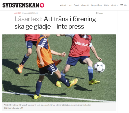 Att träna i förening ska ge glädje – inte press