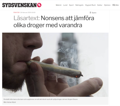 Nonsens att jämföra olika droger med varandra