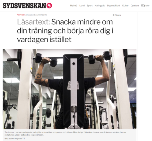 Snacka mindre om din träning och börja röra dig i vardagen istället