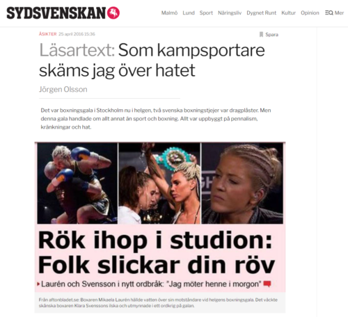 Som kampsportare skäms jag över hatet